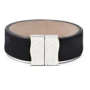 Rustic cuff -Silver n Black Haley!